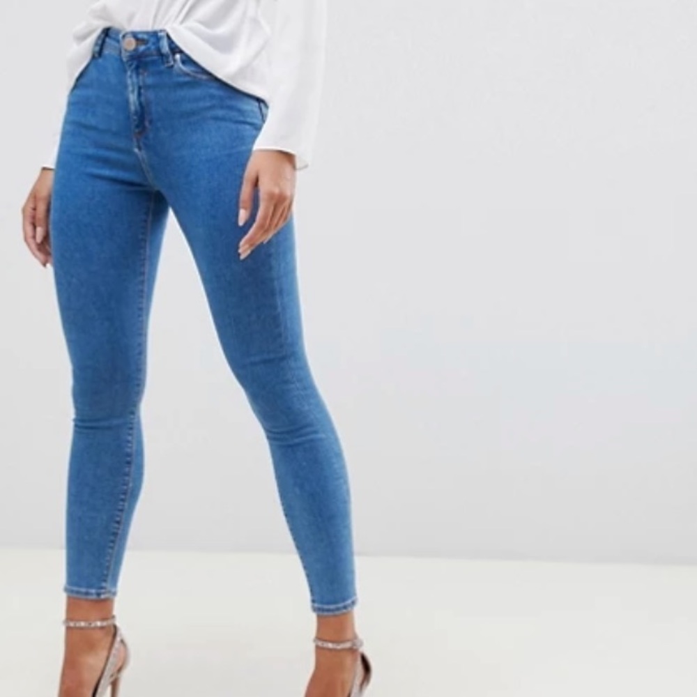 Asos High Waisted Ridley Skinny Jeans